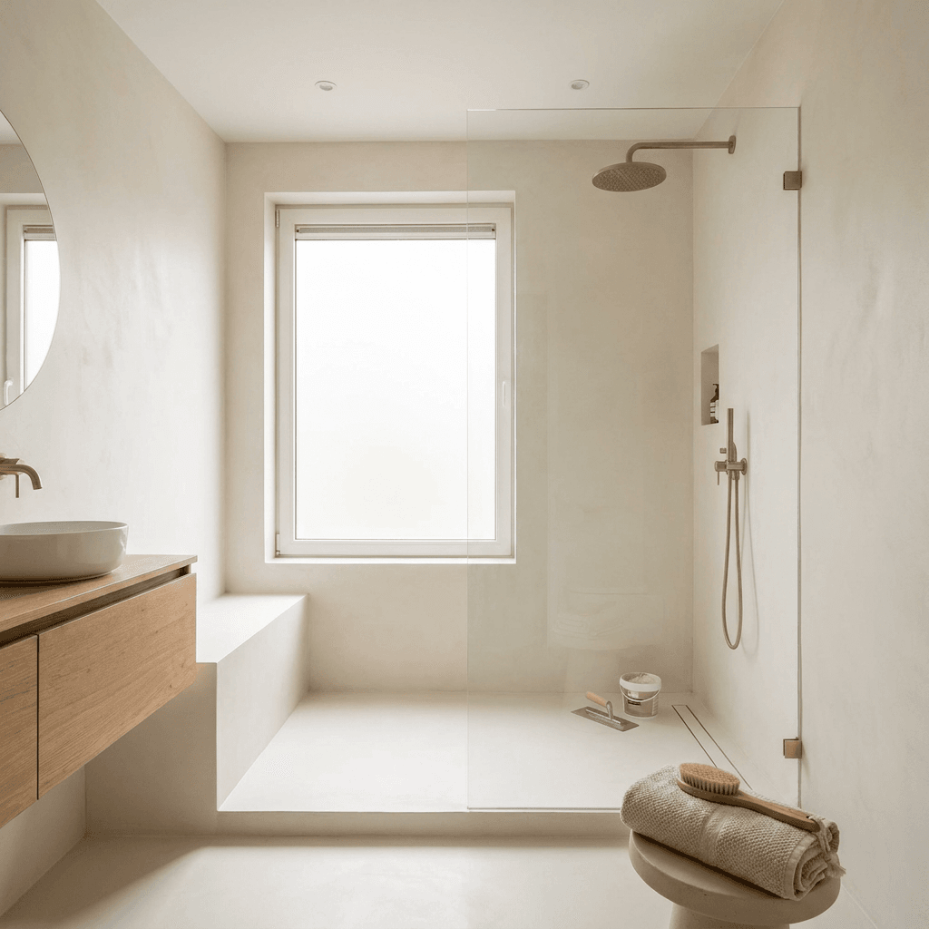 Stuc voor badkamer
