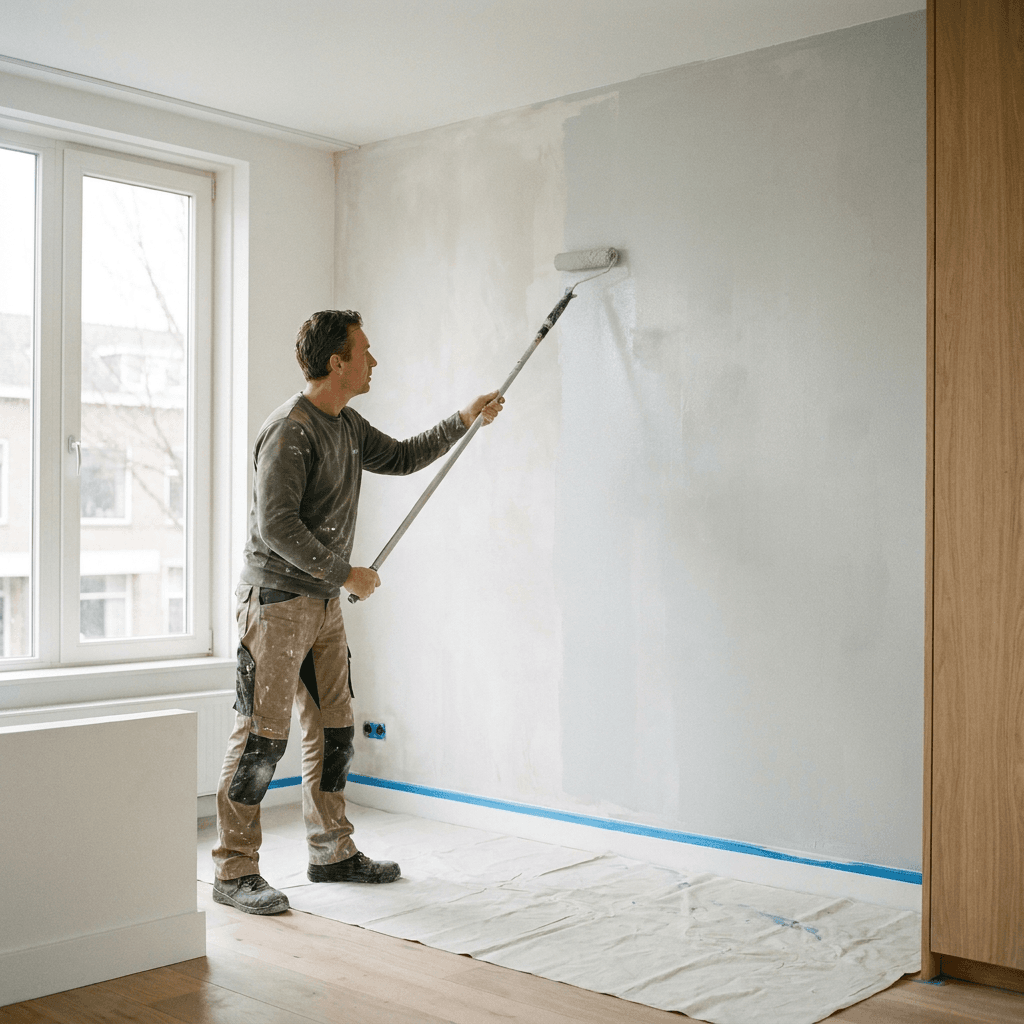 Nieuw stucwerk schilderen