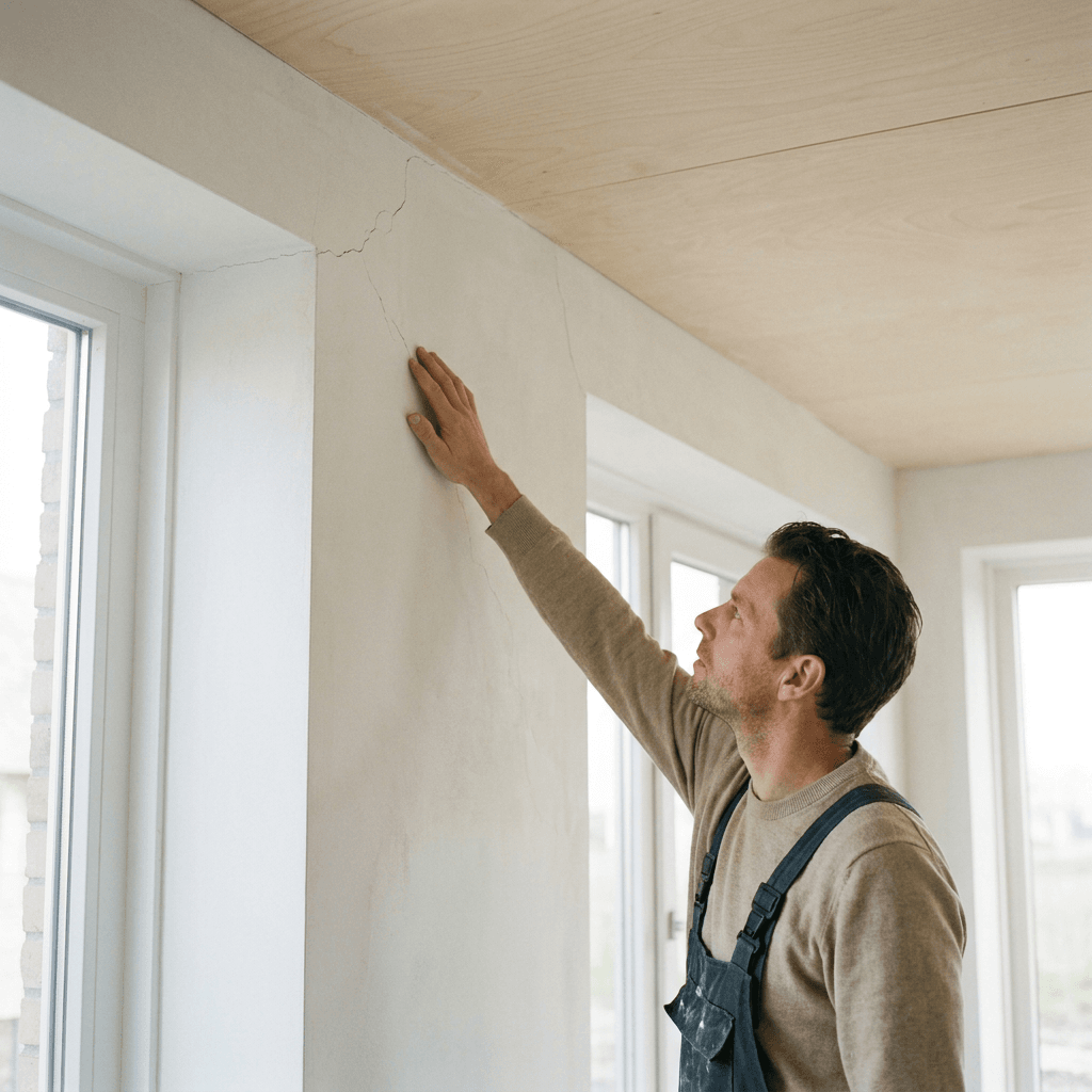 Scheuren in stucwerk bij nieuwbouw