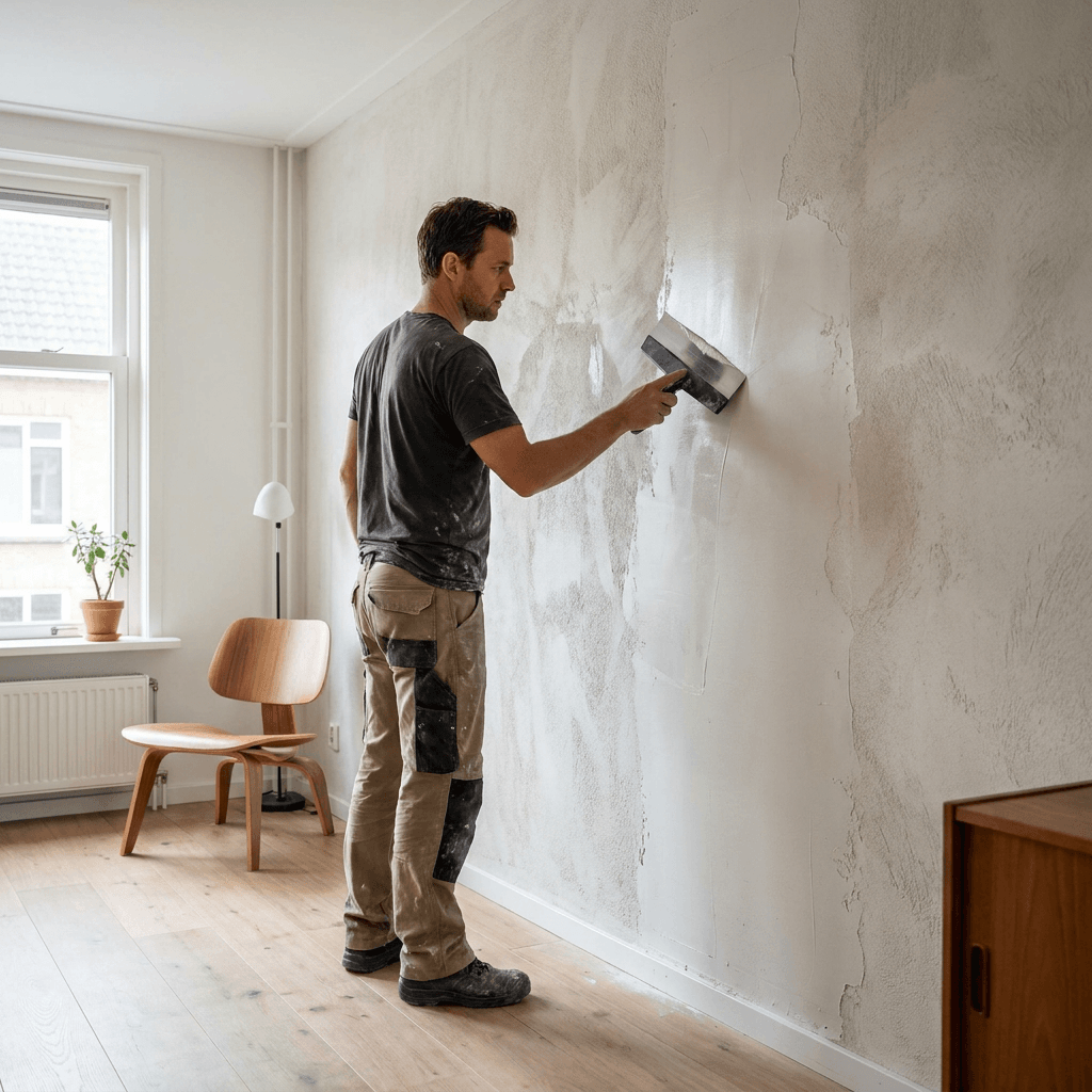 Spachtelputz glad maken